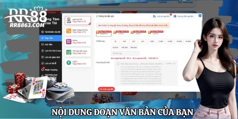 Hướng dẫn nạp tiền RR88 bằng internet banking